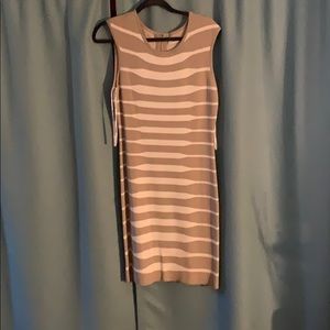 Calvin Klein Beige / white dress